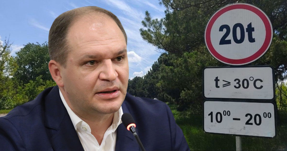 Ион Чебан: Участки дороги на въезде в город повредили большегрузы во время жары. Коллаж Point.md.