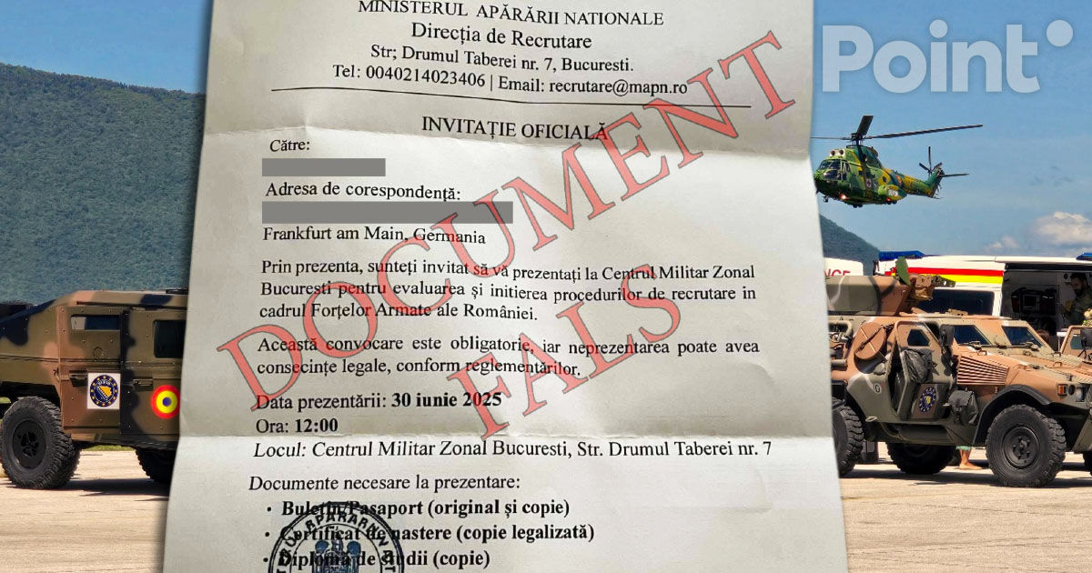 România a dezmințit un fals privind chemarea diasporei la centre de recrutare.