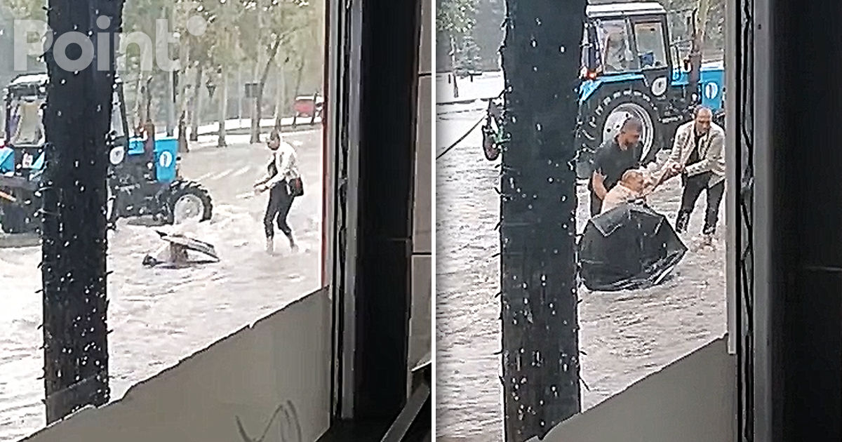 В Кишиневе спасли еще одну женщину, унесенную потоком воды.
