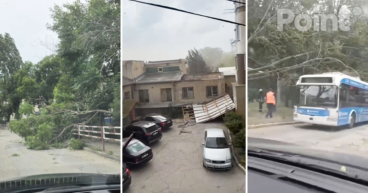 Furtună devastatoare la Bălți: Vântul a smuls acoperișuri și a doborât copaci.