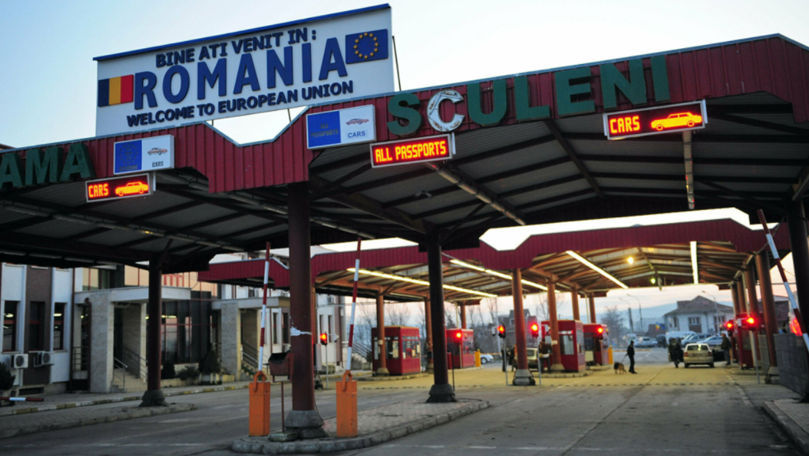 Cozi imense la granița cu România: Punctul de trecere a frontierei Sculeni, aglomerat.