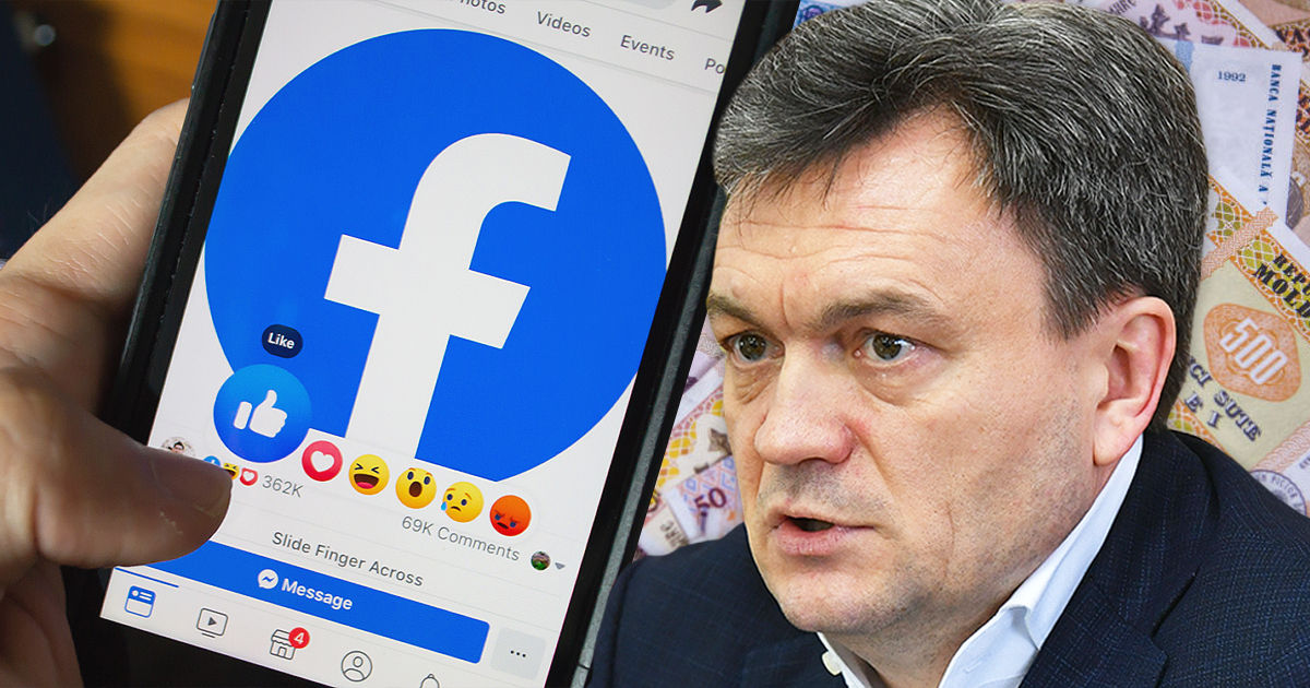Речан потратил 100 000 леев на платные рекламные посты в Facebook. Коллаж: Point.md