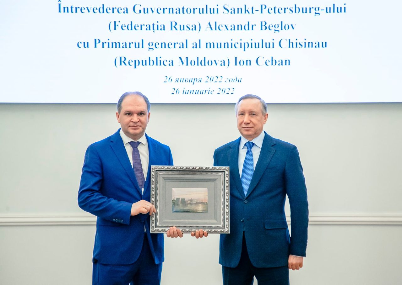 Чебан обсудил с губернатором Санкт-Петербурга совместные проекты.