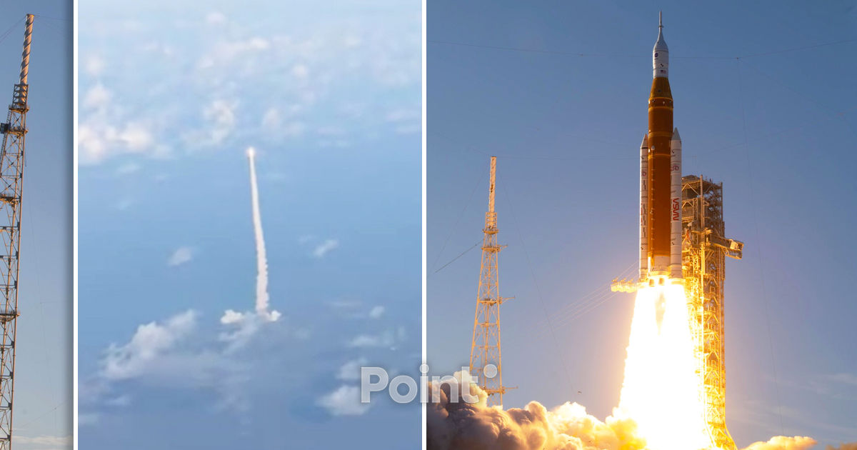 Пассажир самолета снял старт лунной миссии Artemis II.