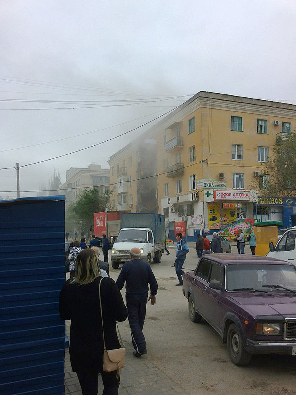 O explozie deosebit de puternică a distrus 10 apartamente dintr-un bloc din Volgograd, Rusia. 