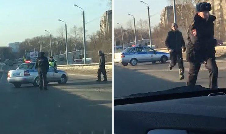 В итоге правоохранители все же справились с агрессивным оппонентом, применив табельное оружие.