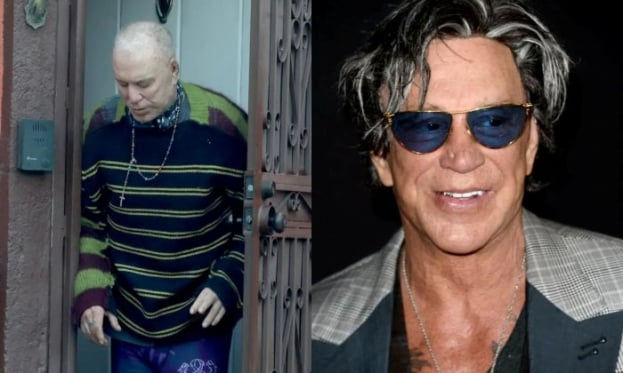 Mickey Rourke a șocat cu apariția sa de Revelion: Chel și de nerecunoscut.