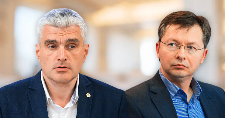 Слусарь критикует делегирование Негруца в совет директоров "Молдовагаз". Крллаж: Point.md.
