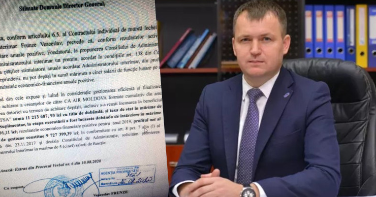 В разгар пандемии глава MoldATSA выделил себе премию в 360 000 леев. Коллаж: Point.md