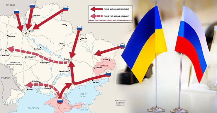 В Британии опубликовали карту "вторжения" России в Украину.