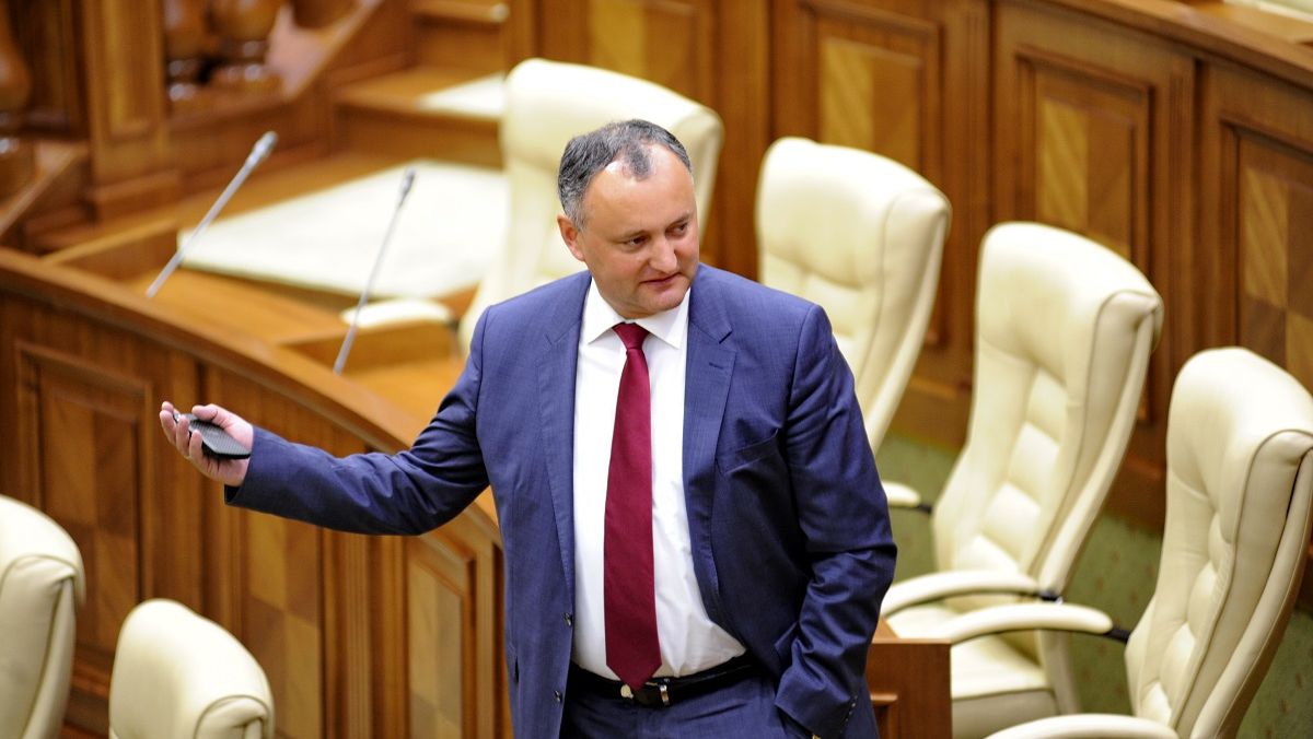 Igor Dodon către Mihai Ghimpu: Mihail Fiodorovici, întoarceți-vă cu fața, sunteți mai simpatic.