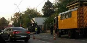 Accident provocat de un tanc în Galați.