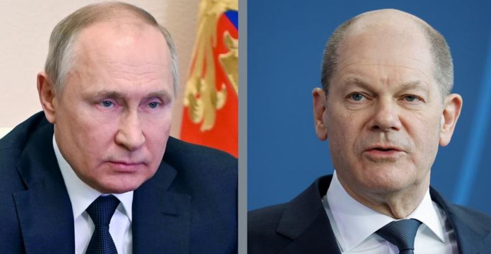 Путин обсудил с Шольцем эвакуацию мирных жителей на Украине.