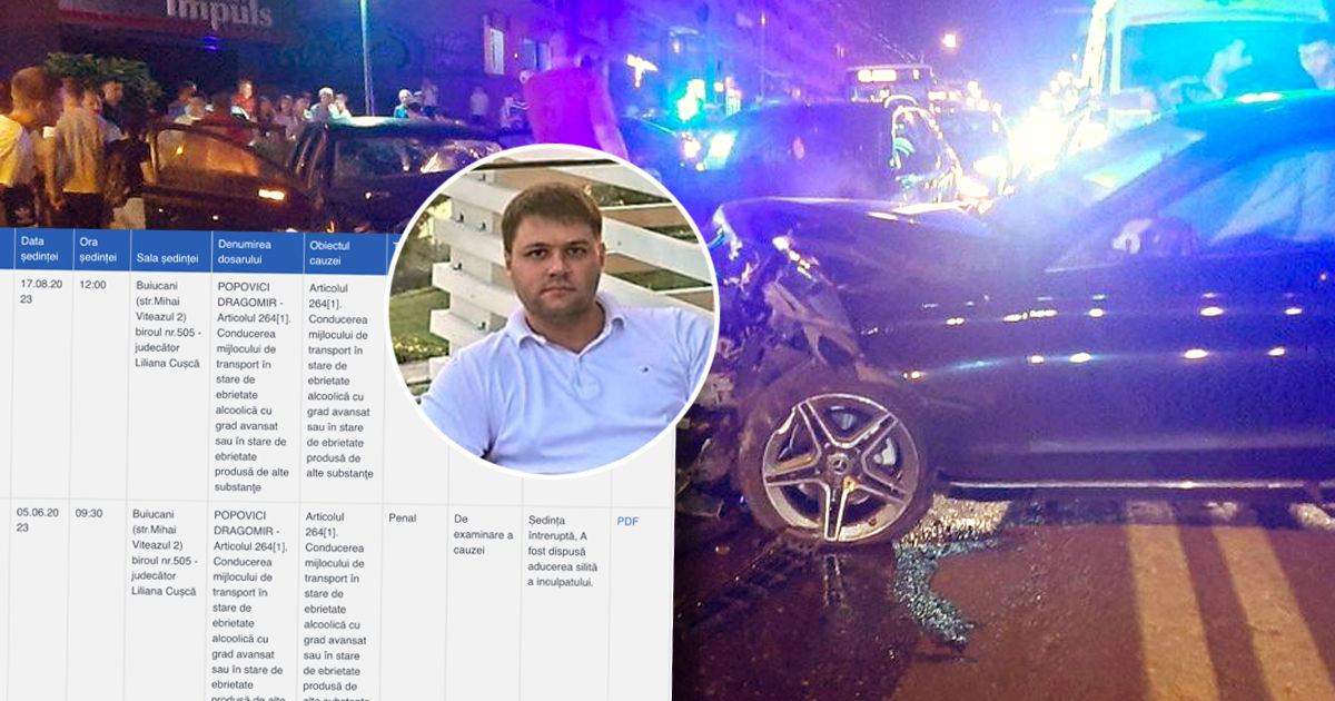 ДТП на улице Дечебал: У водителя были дела за вождение в нетрезвом виде. Коллаж: Point.md