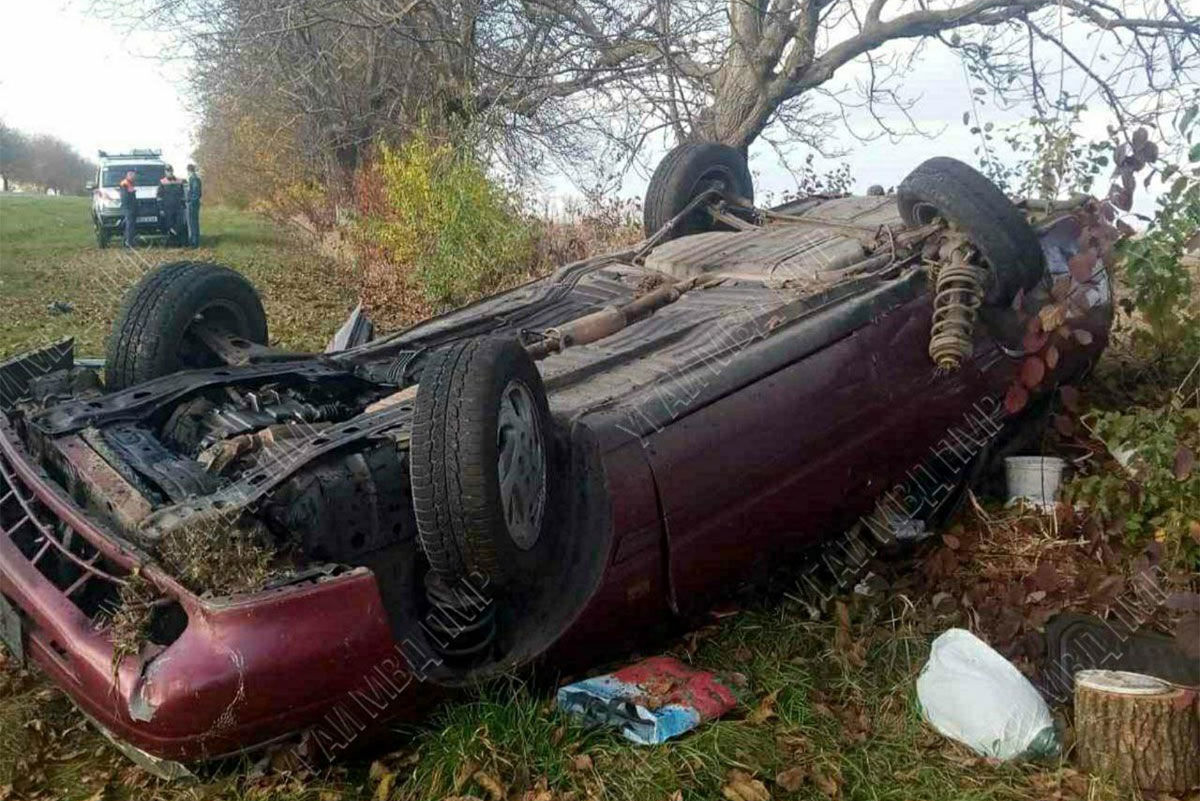 В Приднестровье машина врезалась в дерево