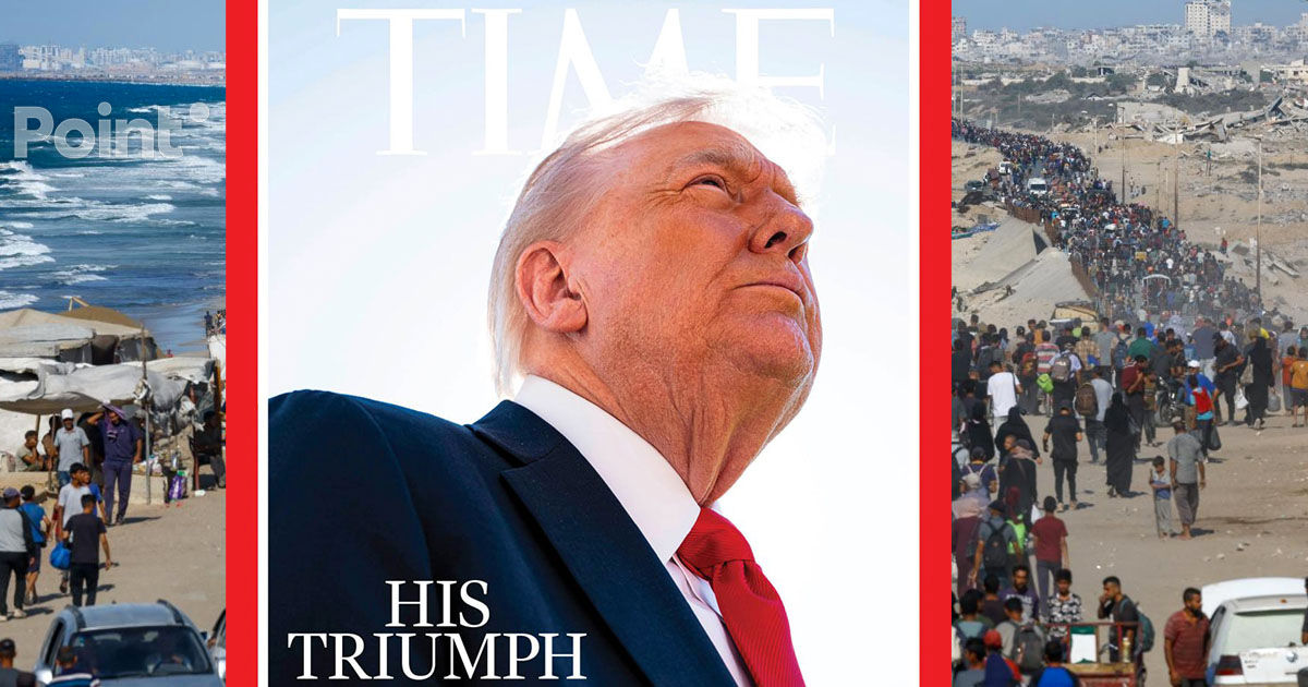 Time a plasat pe copertă acordul lui Trump privind Gaza, cu titlul „Triumful său”.
