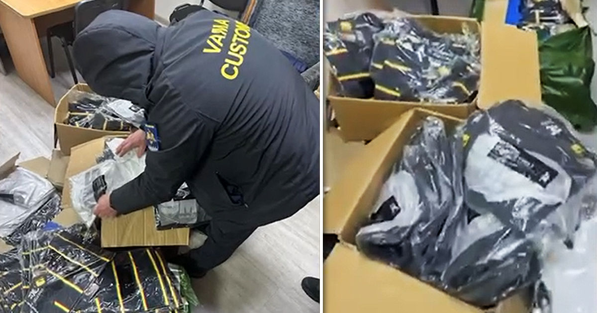 На КПП "Леушены" конфисковали более 380 предметов одежды. Коллаж: Point.md