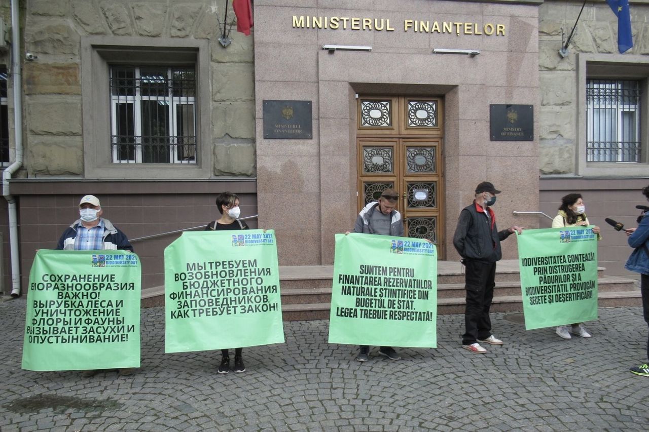 В столице прошел протест против отсутствия финансирования заповедников.