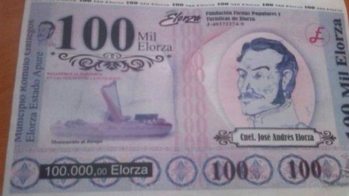 Orașul din Venezuela care a pus în circulație propriile bancnote. Foto: Twitter/@Golpealos