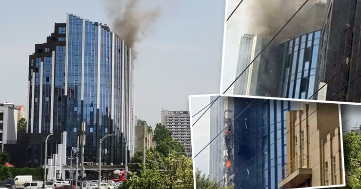 В столичном секторе Ботаника произошло возгорание в многоэтажном здании. Коллаж: Point.md.
