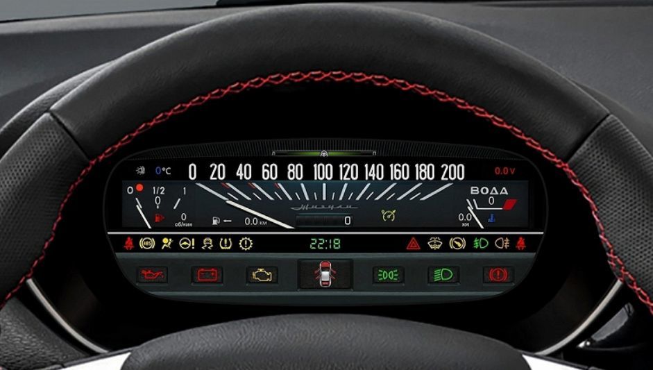 Lada Vesta получила цифровую приборную панель с графикой в духе ВАЗ-2101.