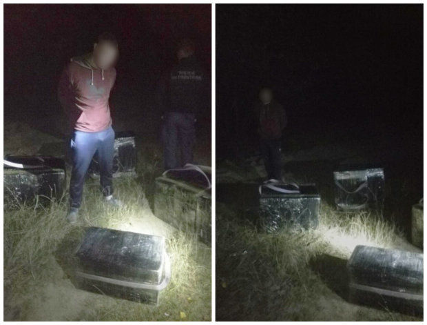 Tânăr contrabandist de țigări, reținut cu patru focuri de armă la frontiera cu România. Foto: border.gov.md