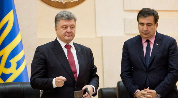 Саакашвили предрек конец Украины в случае победы Порошенко.