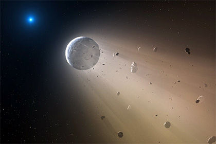 Звезда и обломки планеты. Фото: Mark A. Garlick