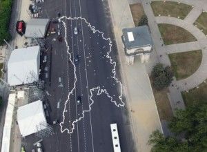 Временная разметка и контур Молдовы на ПВНС до сих пор не стерты.