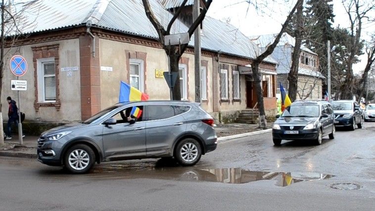 Soroca: Marș automobilistic pentru Unirea Basarabiei cu România