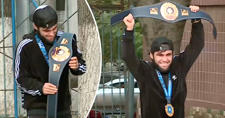 Вернулся чемпионом мира: Виктора Чобану встретили в Молдове. Коллаж: Point.md