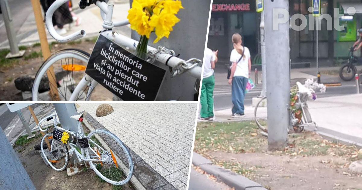 Bicicleta memorială dedicată campionului Valerian Railean, vandalizată în Capitală.