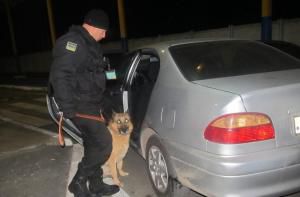 К осмотру привлекли натренированную на поиск наркотиков собаку. Фото: dpsu.gov.ua