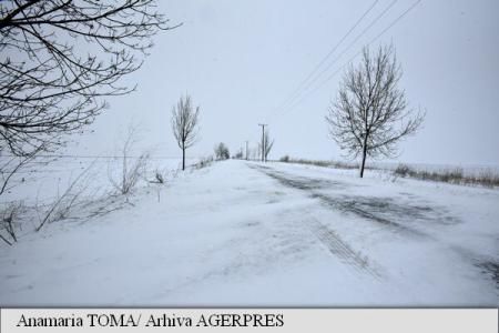 În România, 13 județe se află sub Cod Portocaliu de viscol. 