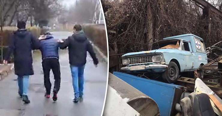 Полиция задержала мужчин, сдававших в металлолом чужие забытые машины. Фото: Point.md.