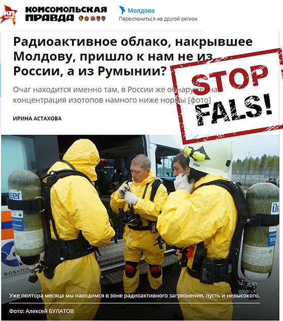 Fals: Pericolul de radiație cu Ruteniu 106 vine din România, nu din Rusia