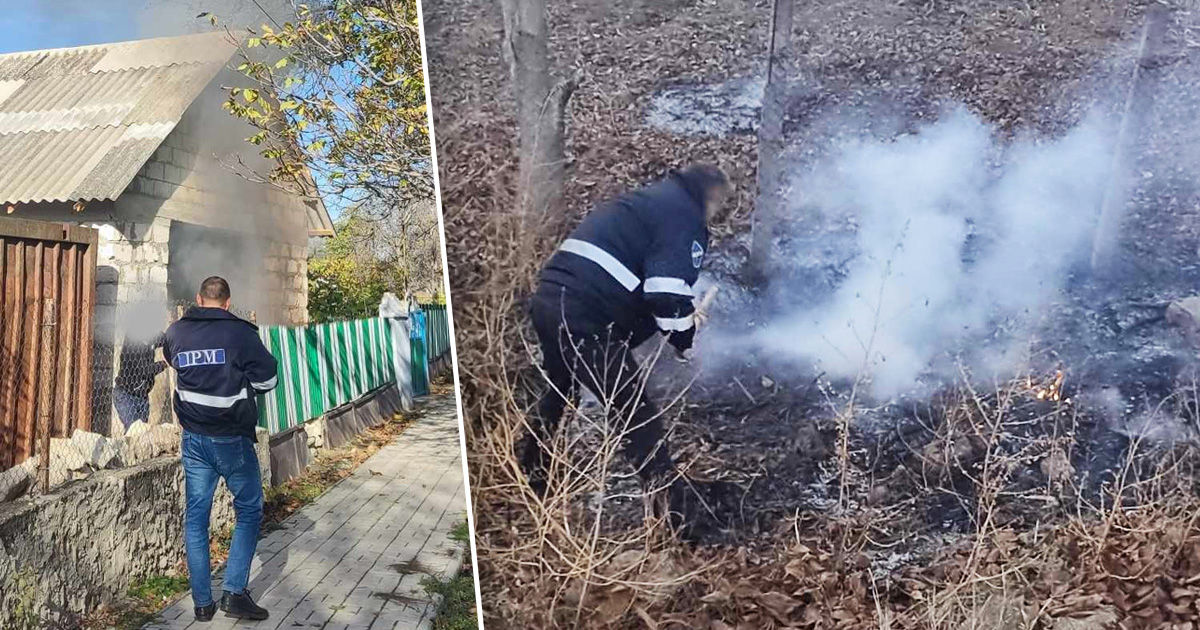 Четверых жителей Криулянского района оштрафовали за поджог мусора. Коллаж: Point.md