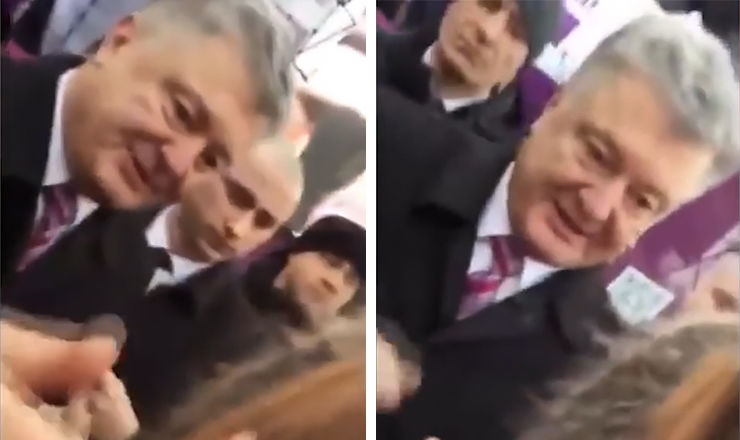 Украинский лидер Пётр Порошенко дал пощёчину девушке на митинге в одном из городов Незалежной.