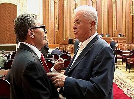 Relația dintre Mihai Ghimpu și Vladimir Voronin nu a fost niciodată ușoară.