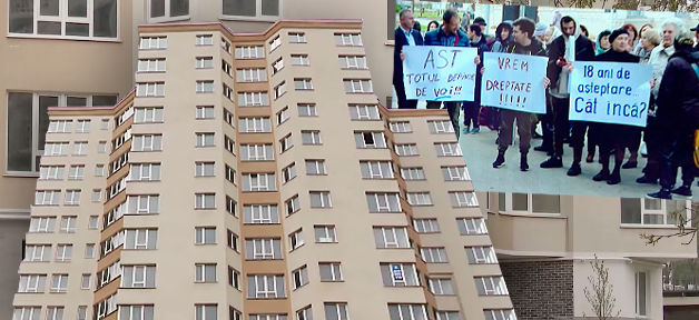 В Кишиневе покупатели не въехали в свои квартиры спустя 18 лет ожидания. Коллаж Point.md.