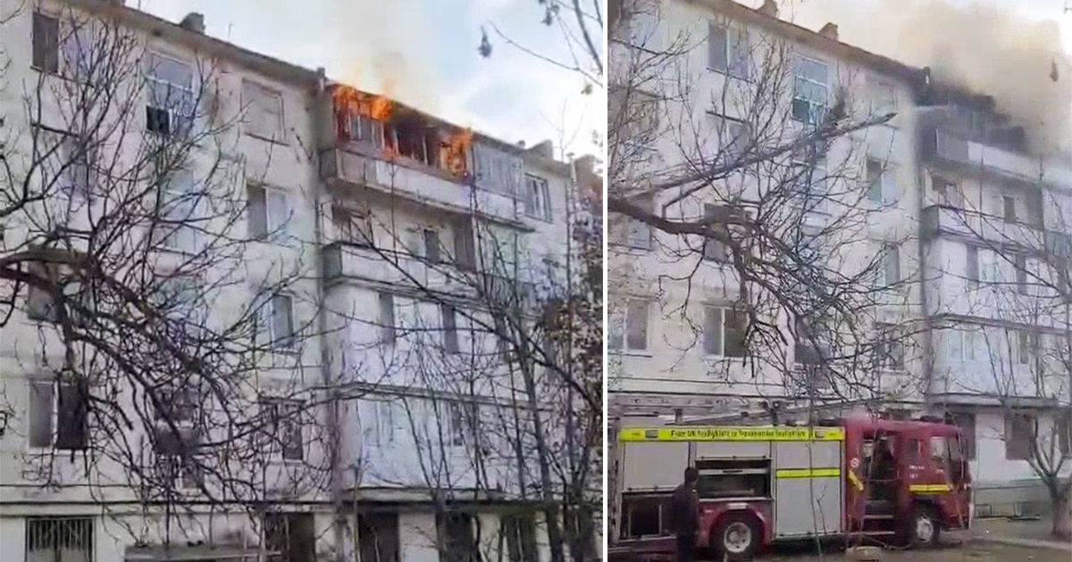 В Бендерах из-за новогодней гирлянды загорелся балкон в одной из квартир. Коллаж: Point.md