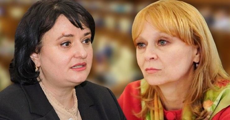 Немеренко раскритиковала доклад Думбрэвяну в парламенте. Коллаж: Point.md