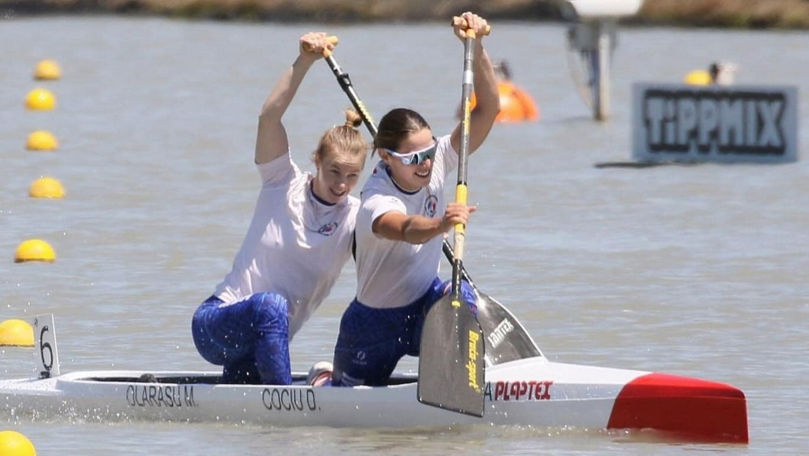 Canoistele Daniela Cociu și Maria Olǎrașu au luat argintul la Campionatul Mondial.