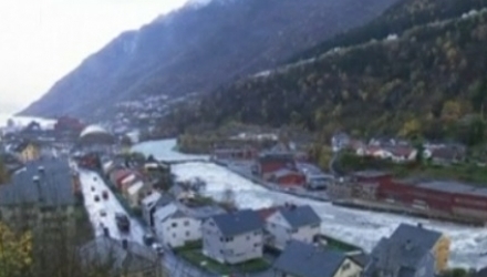 Cod roşu de inundaţii în Norvegia. Se întâmplă după ce în ultimele zile în această ţară au avut loc furtuni extrem de violente.