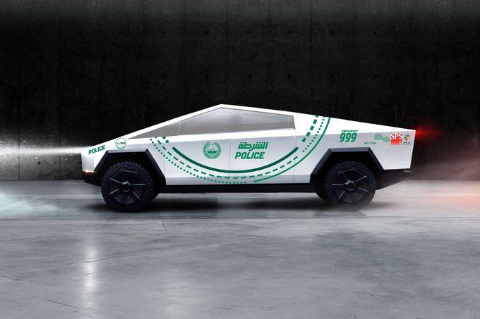Полиция Дубая может первой купить Tesla Cybertruck.