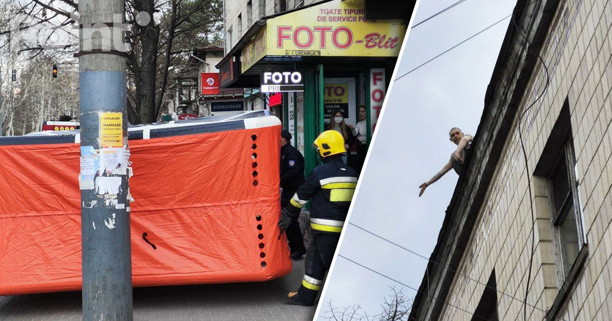 Un bărbat care amenința că se aruncă de pe un bloc din Capitală, salvat.