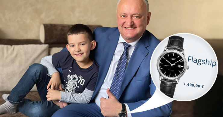 Игорь Додон замечен с новыми часами стоимостью примерно в 1500 евро.