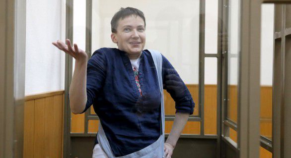 Pilotul ucrainean Nadeja Savcenko, ce a fost condamnată recent la 22 de ani de închisoare de un tribunal din Rusia.
