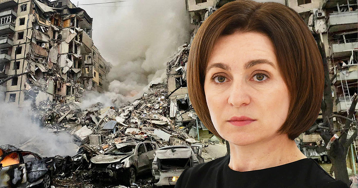 Санду об ударах по Днепру: Это реальность войны, навязанная агрессором. Коллаж: Point.md