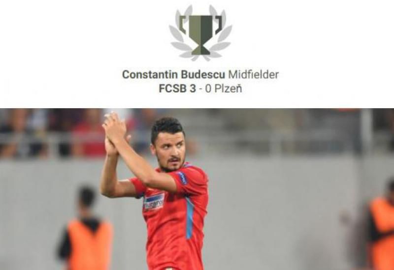 Român, ales pe site-ul UEFA cel mai bun jucător al etapei din Europa League. Foto: UEFA